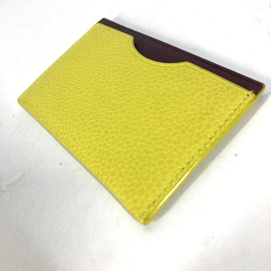 LOEWE Card Case leather yellow Anagram bicolor logo