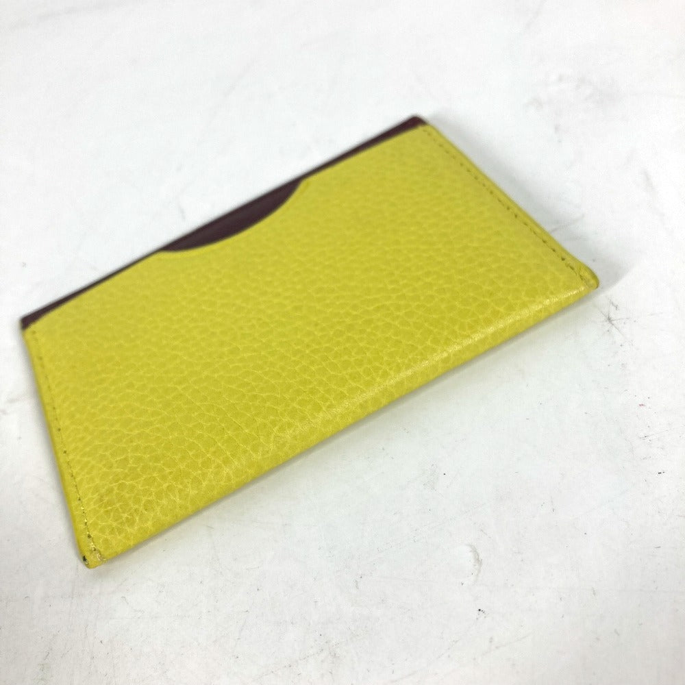 LOEWE Card Case leather yellow Anagram bicolor logo