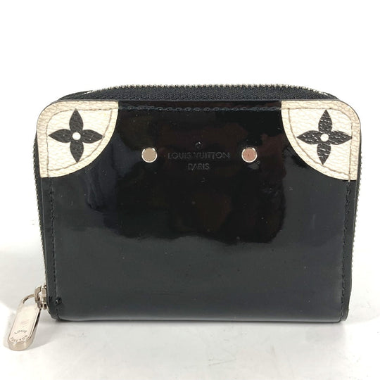 LOUIS VUITTON Coin case M67665 Patent leather black Coin Pocket Wallet Miroir Women Used Authentic