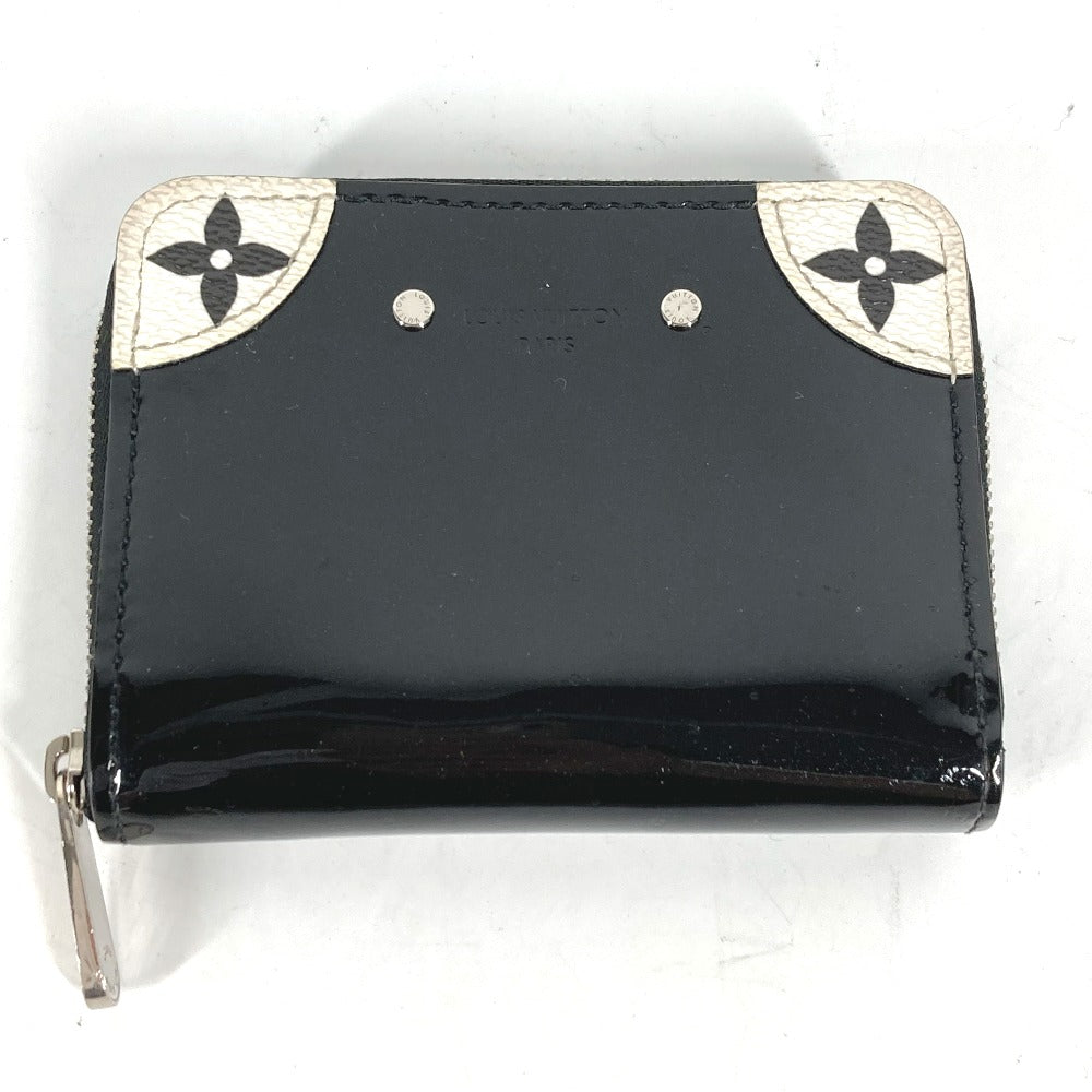 LOUIS VUITTON Coin case M67665 Patent leather black Coin Pocket Wallet Miroir Women Used Authentic