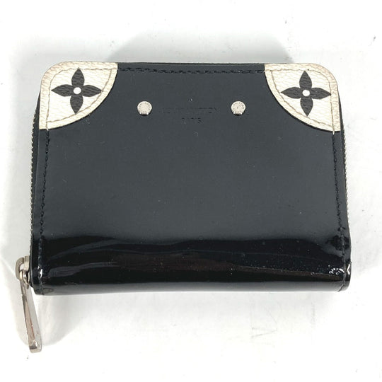 LOUIS VUITTON Coin case M67665 Patent leather black Coin Pocket Wallet Miroir Women Used Authentic
