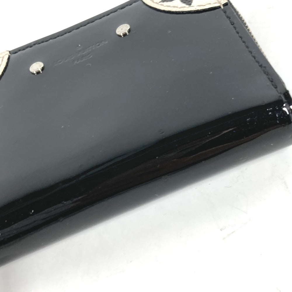 LOUIS VUITTON Coin case M67665 Patent leather black Coin Pocket Wallet Miroir Women Used Authentic
