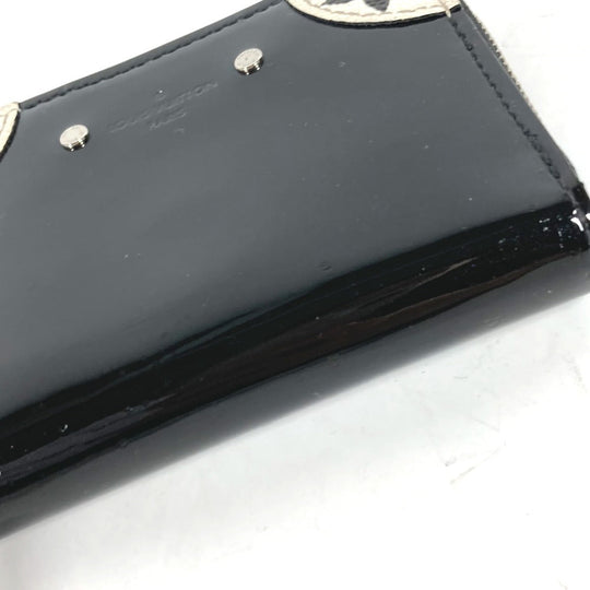 LOUIS VUITTON Coin case M67665 Patent leather black Coin Pocket Wallet Miroir Women Used Authentic