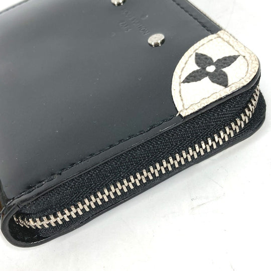 LOUIS VUITTON Coin case M67665 Patent leather black Coin Pocket Wallet Miroir Women Used Authentic