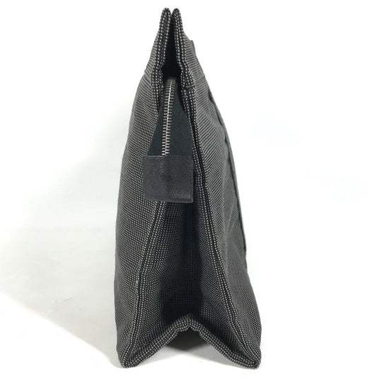 HERMES Pouch canvas gray Her Line Pouch MM unisex(Unisex) Used Authentic