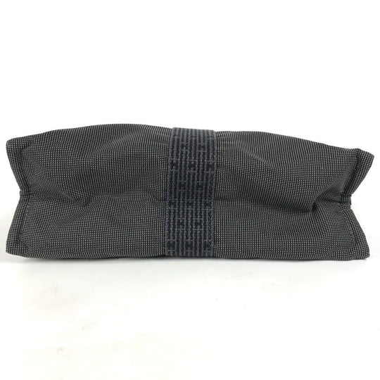 HERMES Pouch canvas gray Her Line Pouch MM unisex(Unisex) Used Authentic