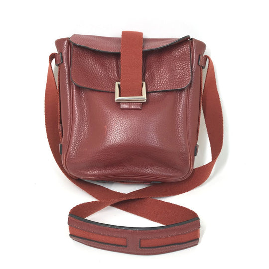 HERMES Shoulder Bag Taurillon Clemence Red Crossbody bag Tibet PM Women Secondhand Authentic