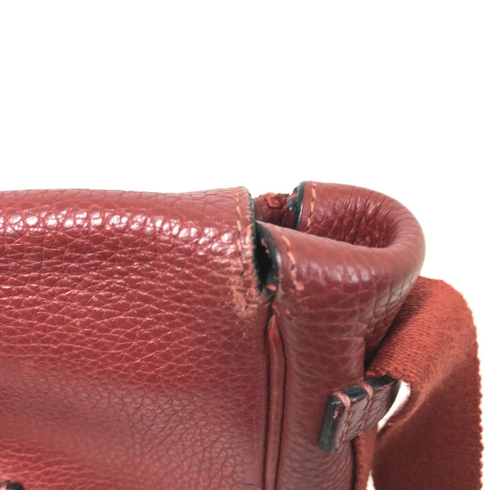HERMES Shoulder Bag Taurillon Clemence Red Crossbody bag Tibet PM Women Secondhand Authentic