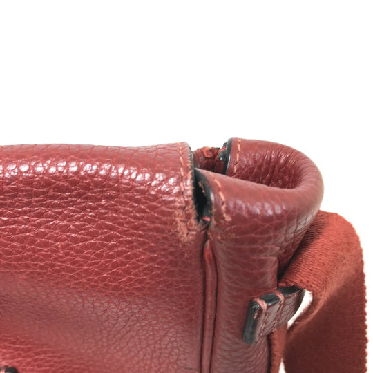 HERMES Shoulder Bag Taurillon Clemence Red Crossbody bag Tibet PM Women Secondhand Authentic