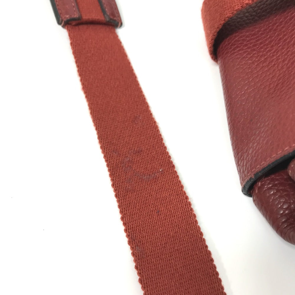 HERMES Shoulder Bag Taurillon Clemence Red Crossbody bag Tibet PM Women Secondhand Authentic