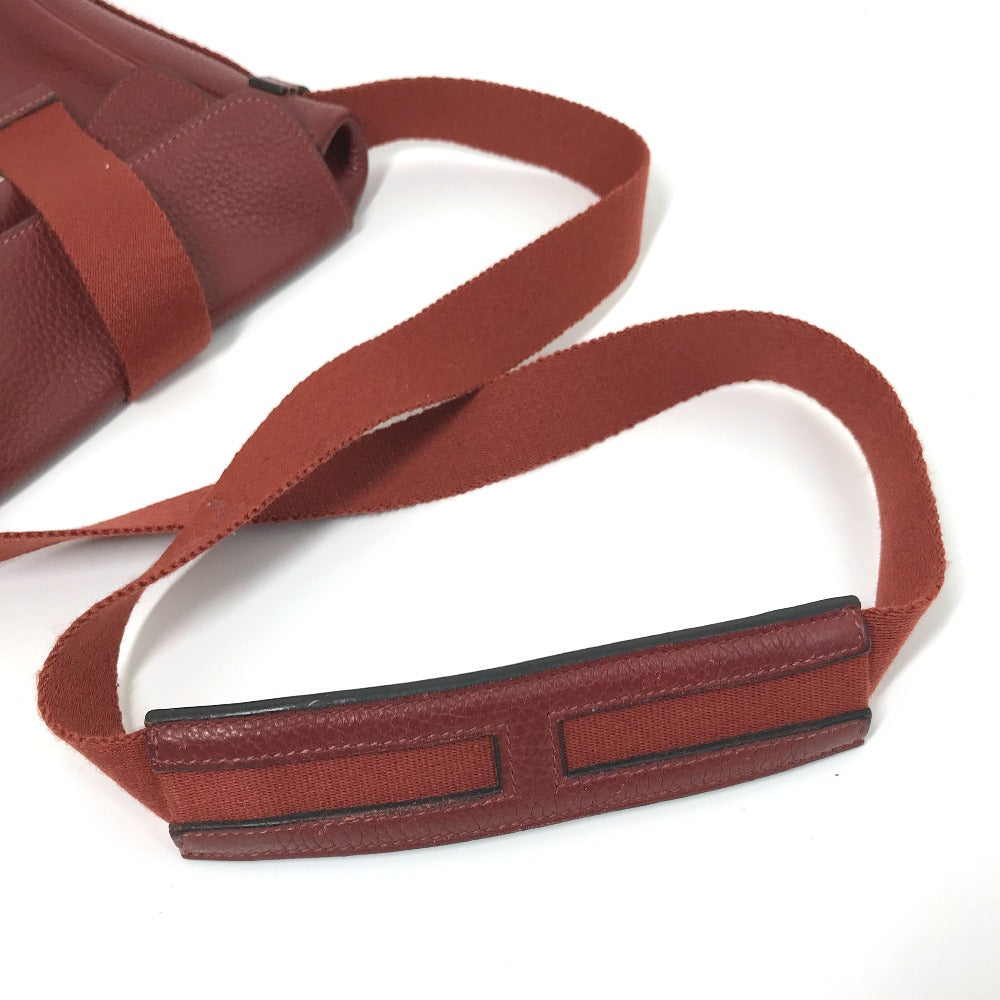 HERMES Shoulder Bag Taurillon Clemence Red Crossbody bag Tibet PM Women Secondhand Authentic