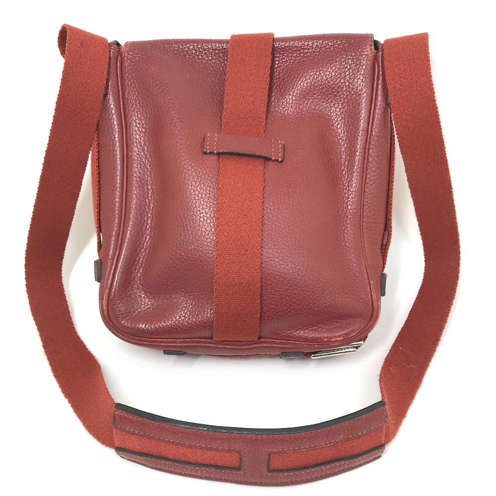 HERMES Shoulder Bag Taurillon Clemence Red Crossbody bag Tibet PM Women Secondhand Authentic