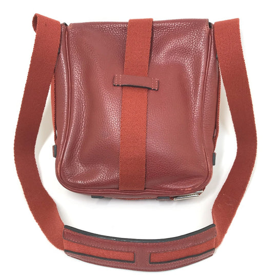 HERMES Shoulder Bag Taurillon Clemence Red Crossbody bag Tibet PM Women Secondhand Authentic