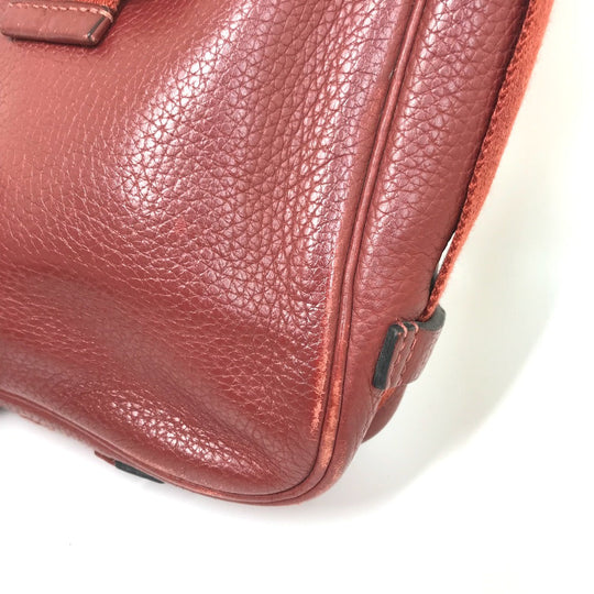 HERMES Shoulder Bag Taurillon Clemence Red Crossbody bag Tibet PM Women Secondhand Authentic