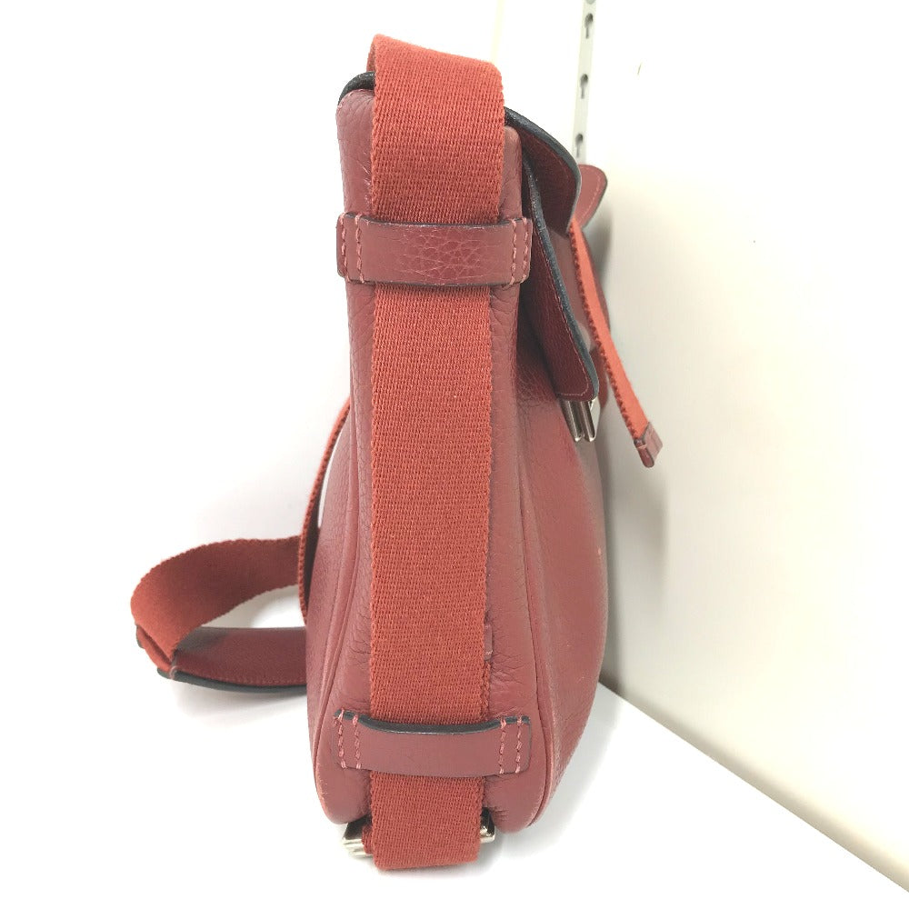 HERMES Shoulder Bag Taurillon Clemence Red Crossbody bag Tibet PM Women Secondhand Authentic