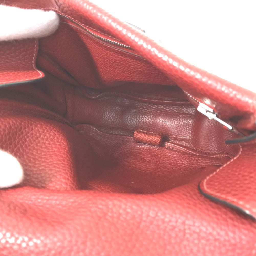 HERMES Shoulder Bag Taurillon Clemence Red Crossbody bag Tibet PM Women Secondhand Authentic