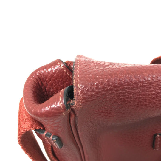 HERMES Shoulder Bag Taurillon Clemence Red Crossbody bag Tibet PM Women Secondhand Authentic