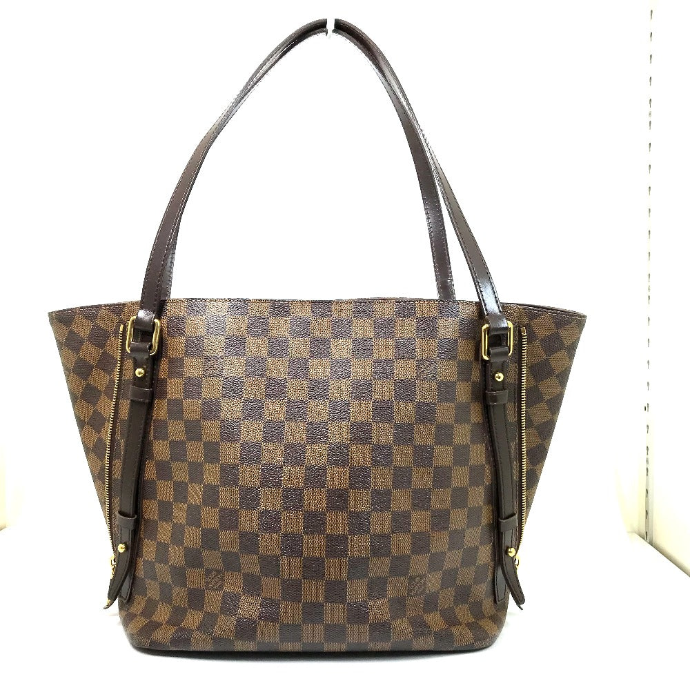LOUIS VUITTON Shoulder Bag N41108  Damier canvas Brown Damier Hippo Rivington Women Used Authentic