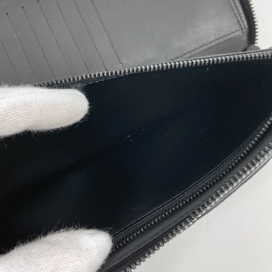 LOUIS VUITTON Long Wallet Purse M69047 Taurillon Clemence black Monogram Zippy wallet  Vertical mens Used Authentic