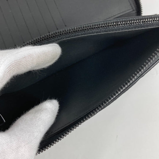 LOUIS VUITTON Long Wallet Purse M69047 Taurillon Clemence black Monogram Zippy wallet  Vertical mens Used Authentic