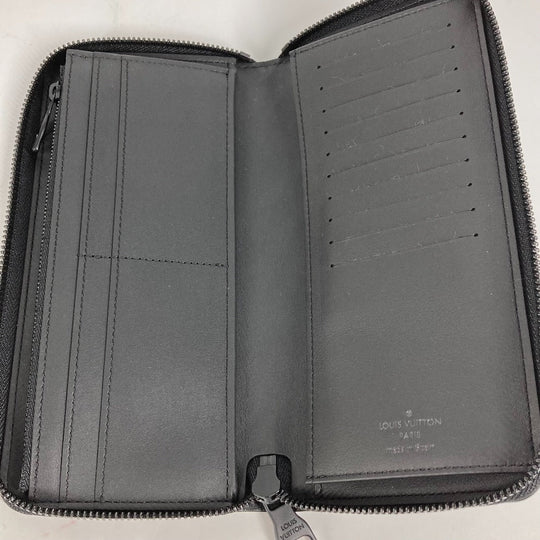 LOUIS VUITTON Long Wallet Purse M69047 Taurillon Clemence black Monogram Zippy wallet  Vertical mens Used Authentic
