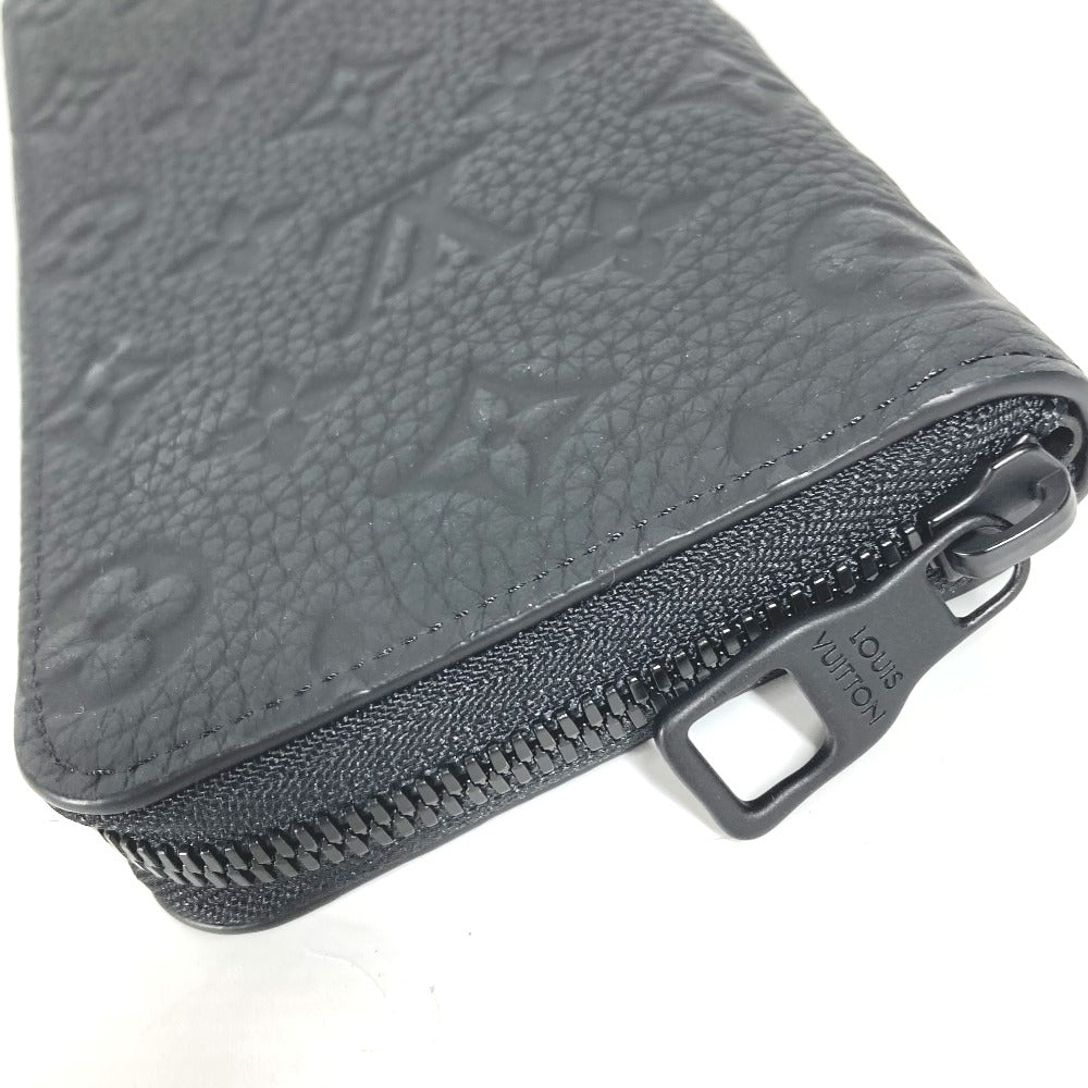 LOUIS VUITTON Long Wallet Purse M69047 Taurillon Clemence black Monogram Zippy wallet  Vertical mens Used Authentic