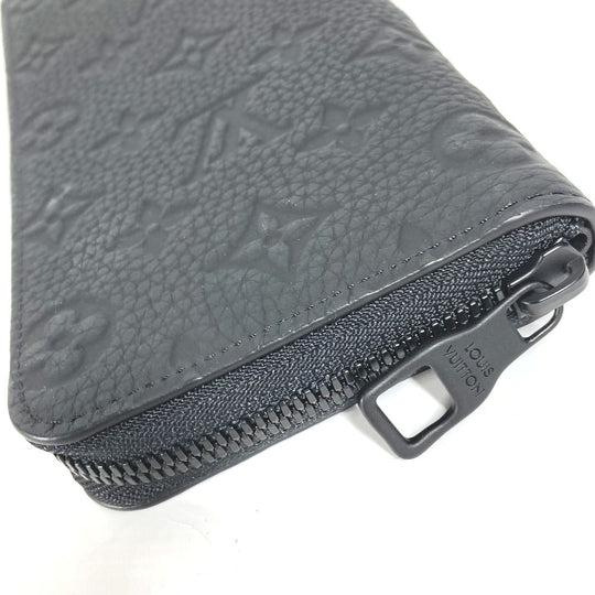 LOUIS VUITTON Long Wallet Purse M69047 Taurillon Clemence black Monogram Zippy wallet  Vertical mens Used Authentic