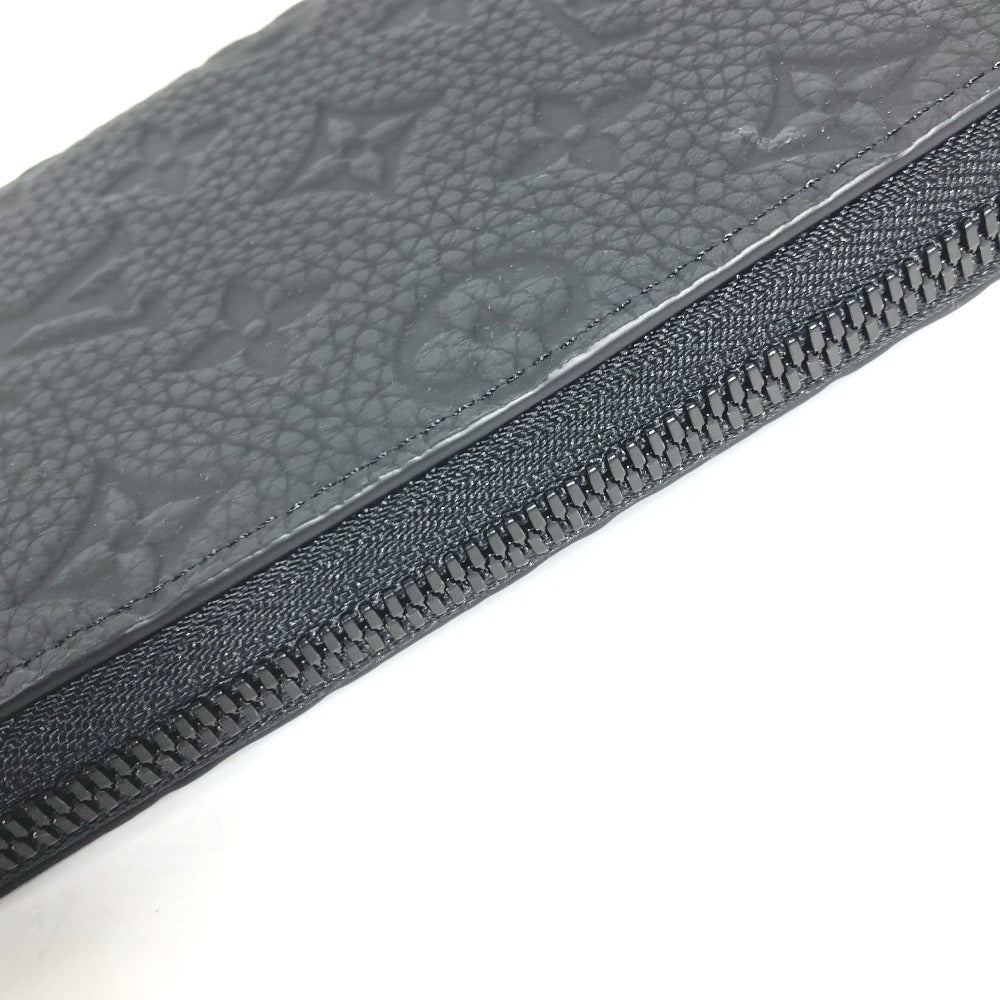 LOUIS VUITTON Long Wallet Purse M69047 Taurillon Clemence black Monogram Zippy wallet  Vertical mens Used Authentic