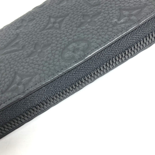 LOUIS VUITTON Long Wallet Purse M69047 Taurillon Clemence black Monogram Zippy wallet  Vertical mens Used Authentic