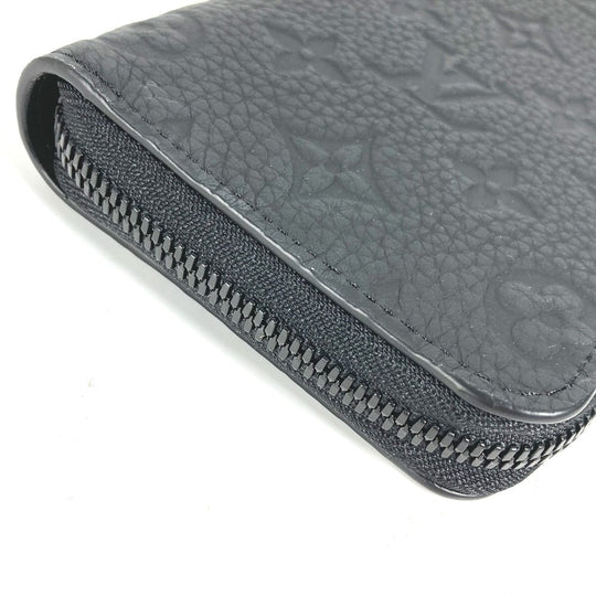 LOUIS VUITTON Long Wallet Purse M69047 Taurillon Clemence black Monogram Zippy wallet  Vertical mens Used Authentic