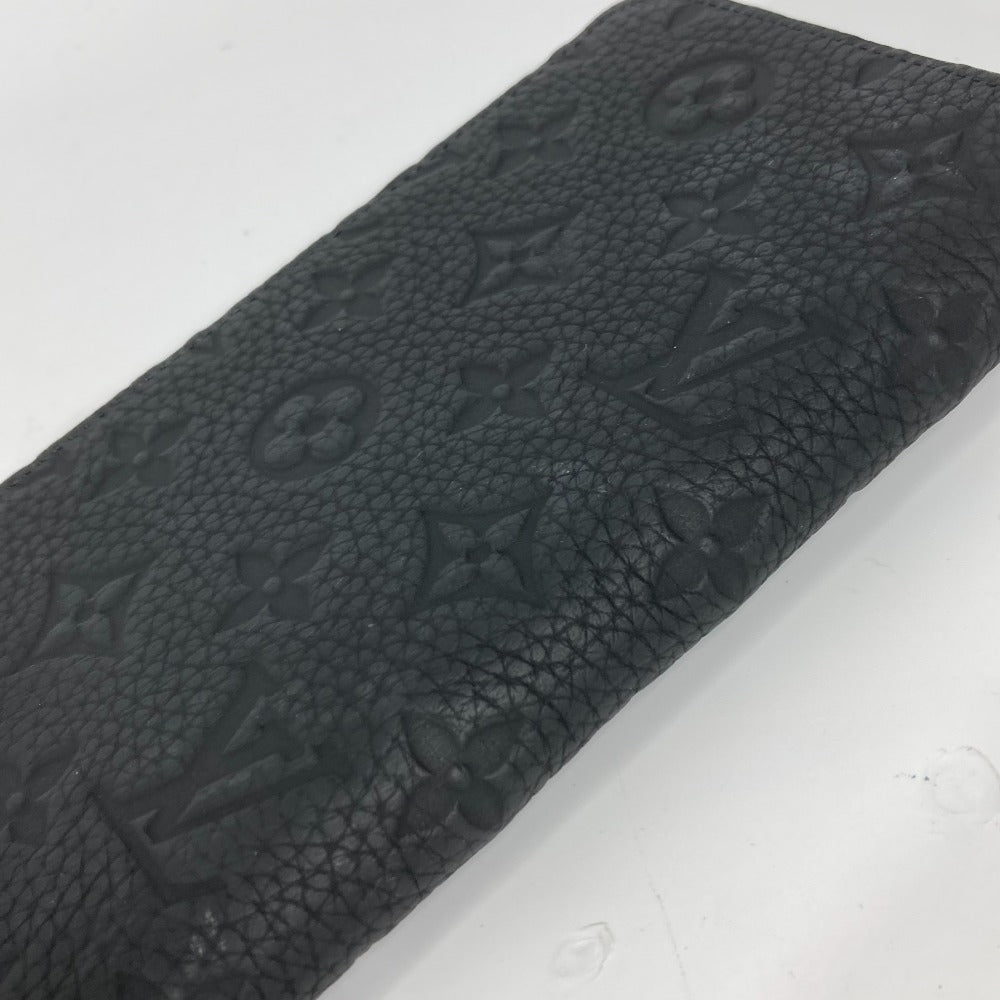 LOUIS VUITTON Long Wallet Purse M69047 Taurillon Clemence black Monogram Zippy wallet  Vertical mens Used Authentic