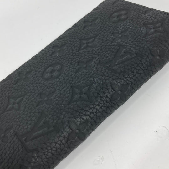 LOUIS VUITTON Long Wallet Purse M69047 Taurillon Clemence black Monogram Zippy wallet  Vertical mens Used Authentic