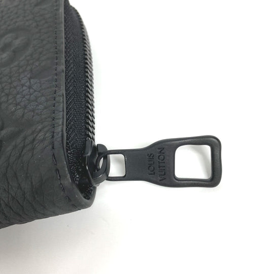 LOUIS VUITTON Long Wallet Purse M69047 Taurillon Clemence black Monogram Zippy wallet  Vertical mens Used Authentic