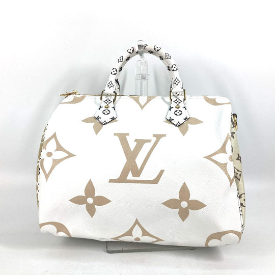 LOUIS VUITTON Handbag M44572 Monogram giant canvas white Monogram Giant Speedy bandouliere30 Women Used Authentic