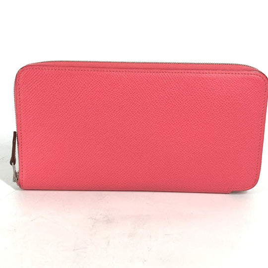 HERMES Long Wallet Purse Epsom pink Long wallet Azap long silk in Women Used Authentic