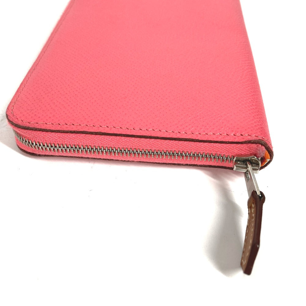 HERMES Long Wallet Purse Epsom pink Long wallet Azap long silk in Women Used Authentic
