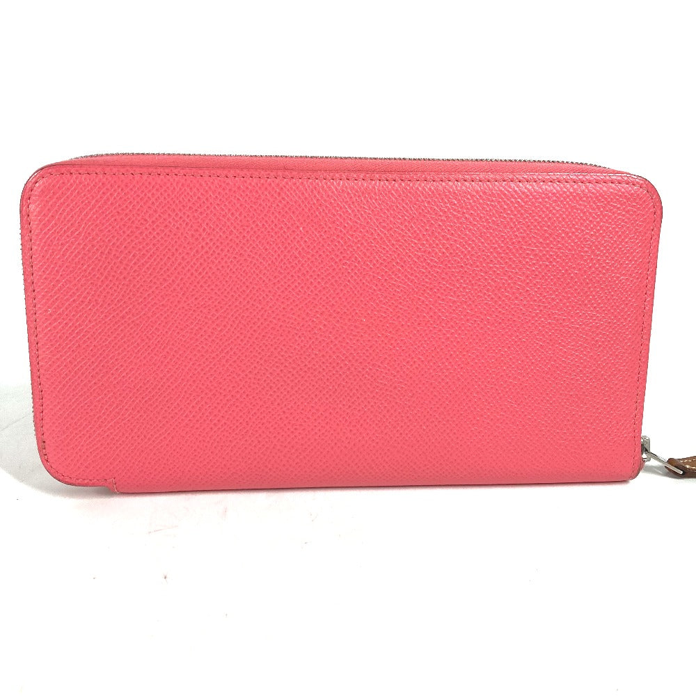 HERMES Long Wallet Purse Epsom pink Long wallet Azap long silk in Women Used Authentic