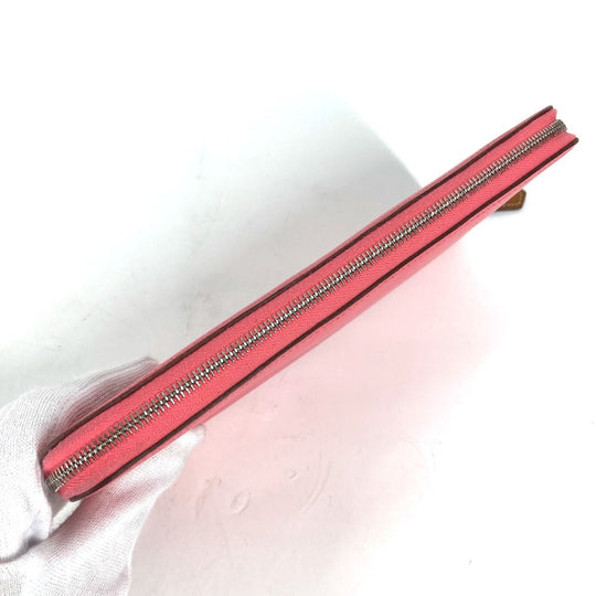 HERMES Long Wallet Purse Epsom pink Long wallet Azap long silk in Women Used Authentic