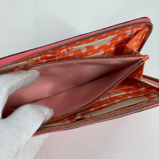 HERMES Long Wallet Purse Epsom pink Long wallet Azap long silk in Women Used Authentic