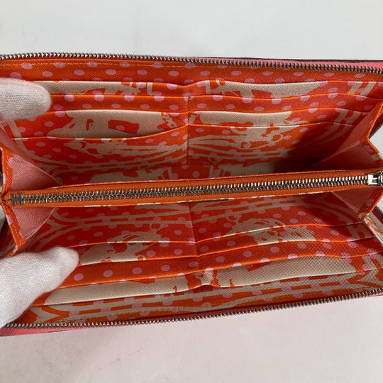 HERMES Long Wallet Purse Epsom pink Long wallet Azap long silk in Women Used Authentic