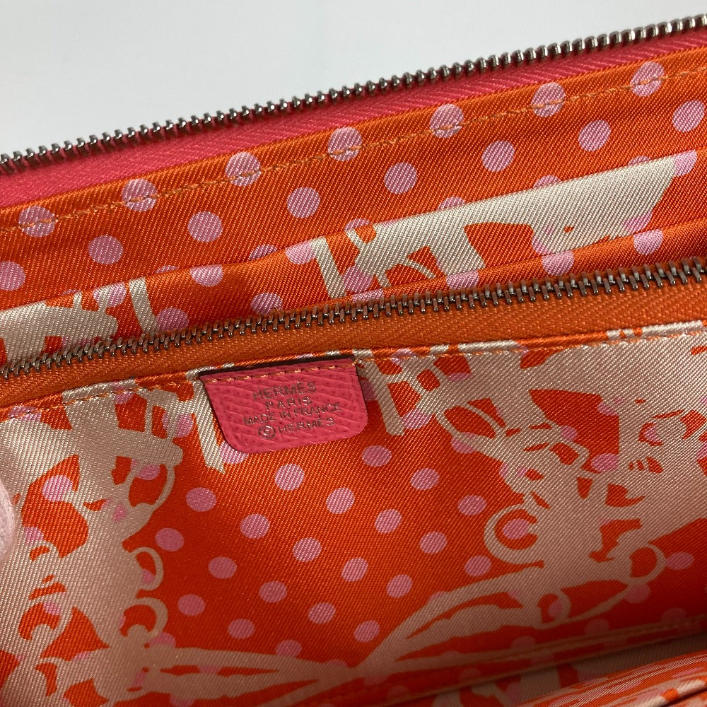 HERMES Long Wallet Purse Epsom pink Long wallet Azap long silk in Women Used Authentic