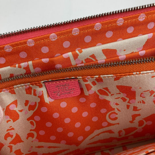 HERMES Long Wallet Purse Epsom pink Long wallet Azap long silk in Women Used Authentic