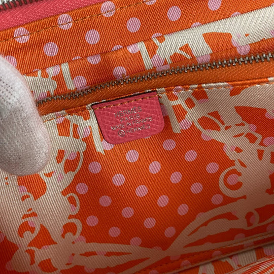 HERMES Long Wallet Purse Epsom pink Long wallet Azap long silk in Women Used Authentic