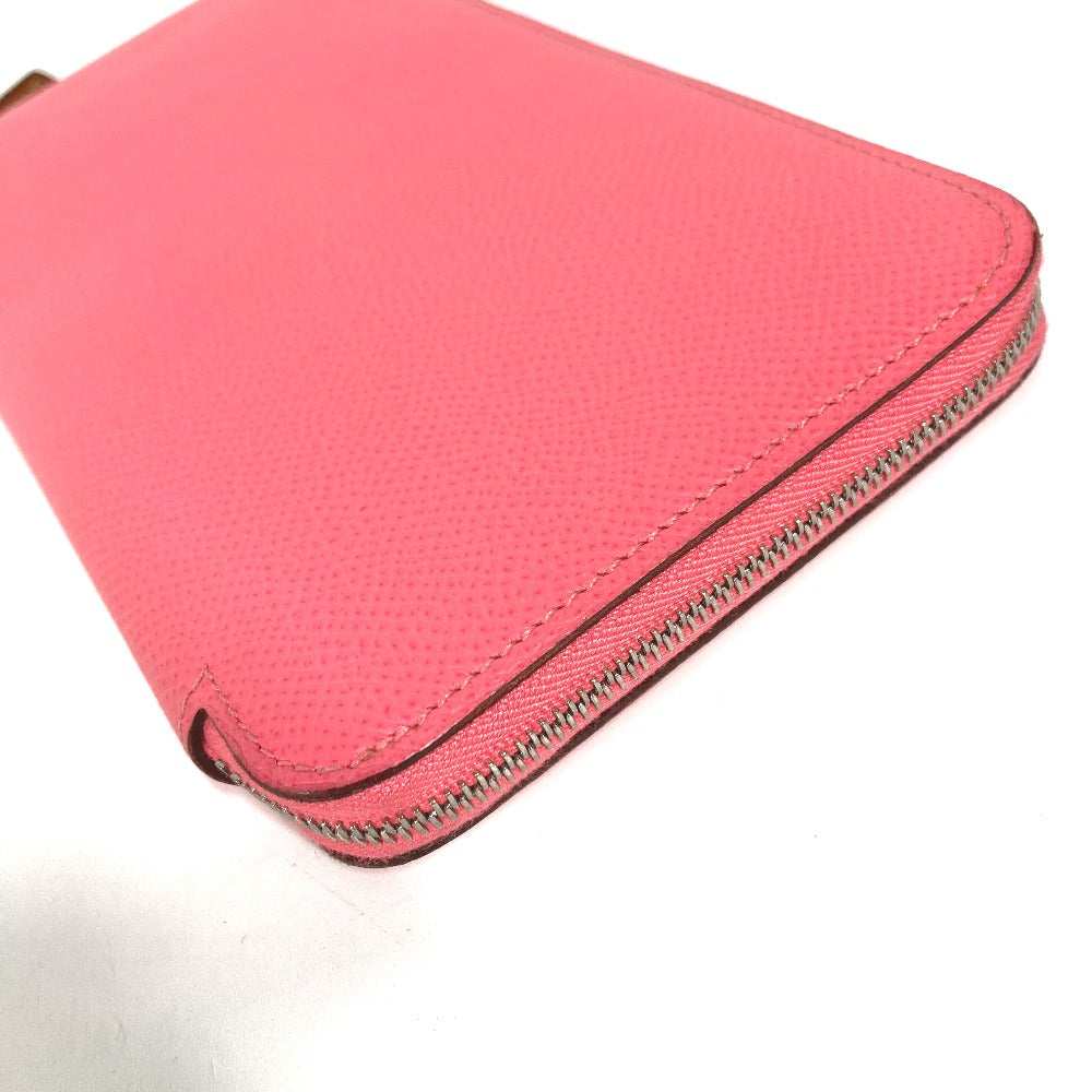 HERMES Long Wallet Purse Epsom pink Long wallet Azap long silk in Women Used Authentic