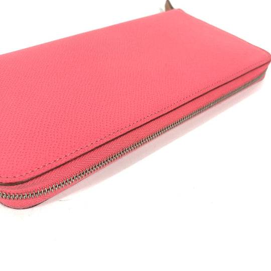 HERMES Long Wallet Purse Epsom pink Long wallet Azap long silk in Women Used Authentic