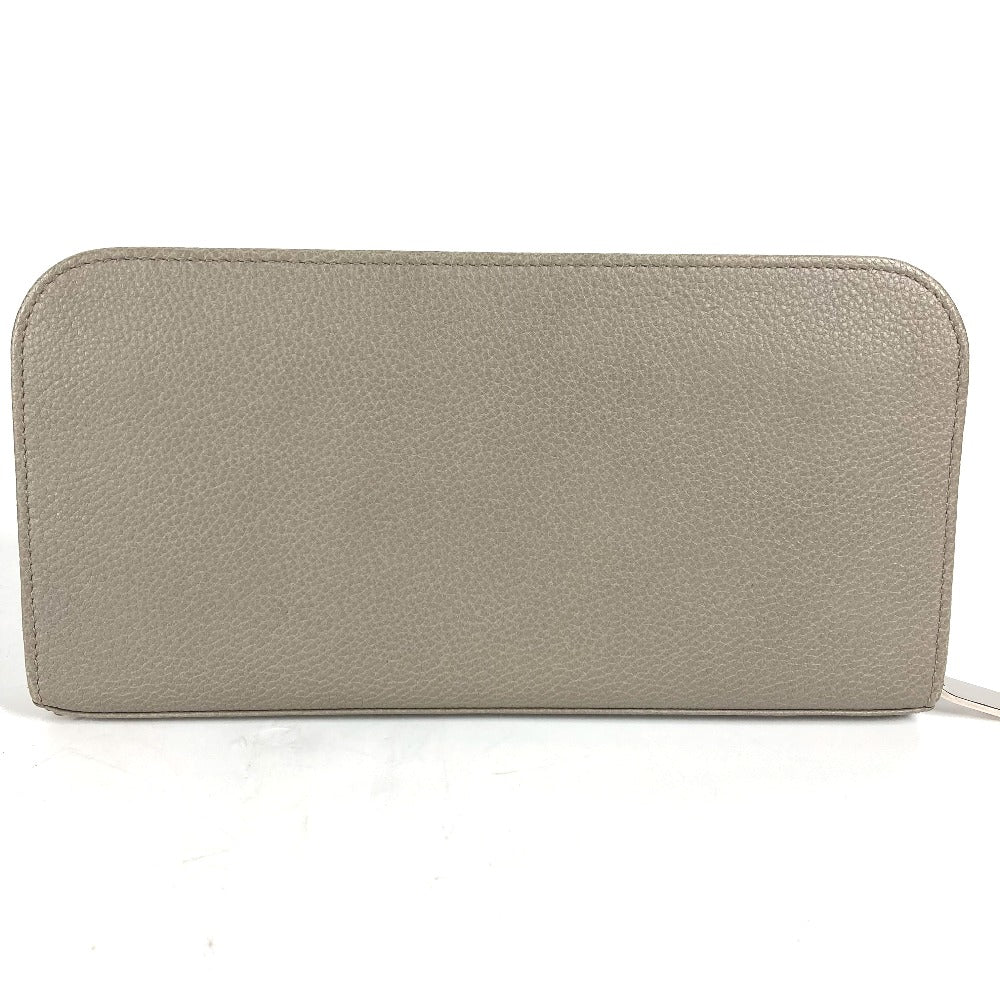 SAINT LAURENT PARIS Long Wallet Purse 326599 leather gray Long wallet logo Women Used Authentic