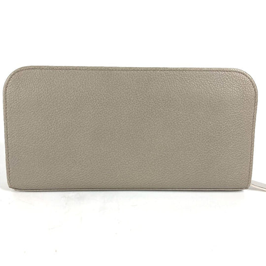 SAINT LAURENT PARIS Long Wallet Purse 326599 leather gray Long wallet logo Women Used Authentic