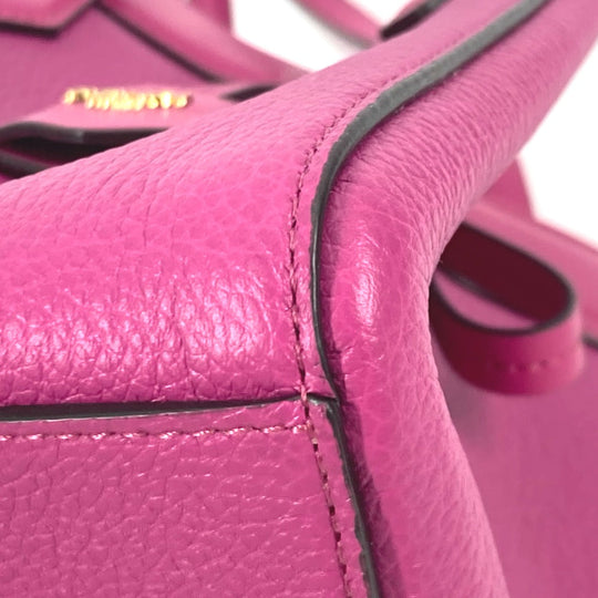 FENDI Shoulder Bag 8BS083 leather purple ORIGAMI MINI Small Women Used Authentic