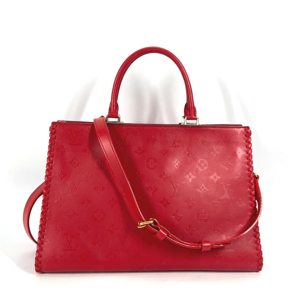 LOUIS VUITTON Shoulder Bag M54146 leather Red Monogram Very Zip Tote Women Used Authentic