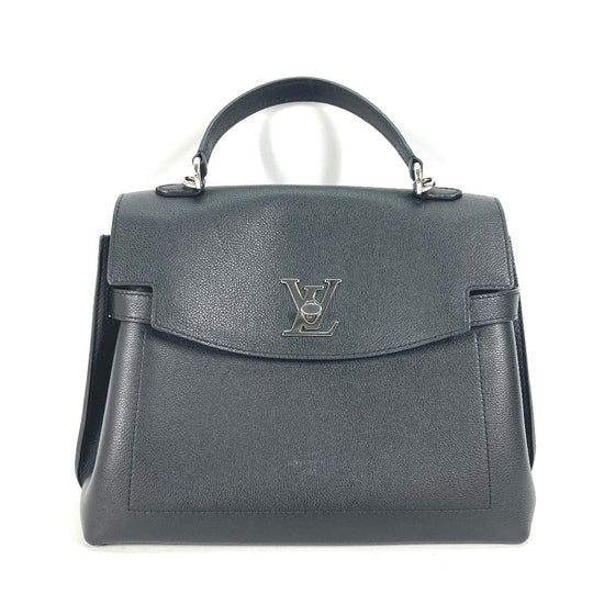 LOUIS VUITTON Handbag M51395 Leather , Grained Calf Leather black Bag Tote Bag Rock Me Ever MM Women Used Authentic